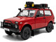 1980 Lada Niva Red with Roof Rack and Accessories 1/18 Diecast Model Car Solido S1807306