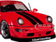 2024 RWB Bodykit Taikano Kaishin Red with Black Stripes 1/18 Diecast Model Car Solido S1807514