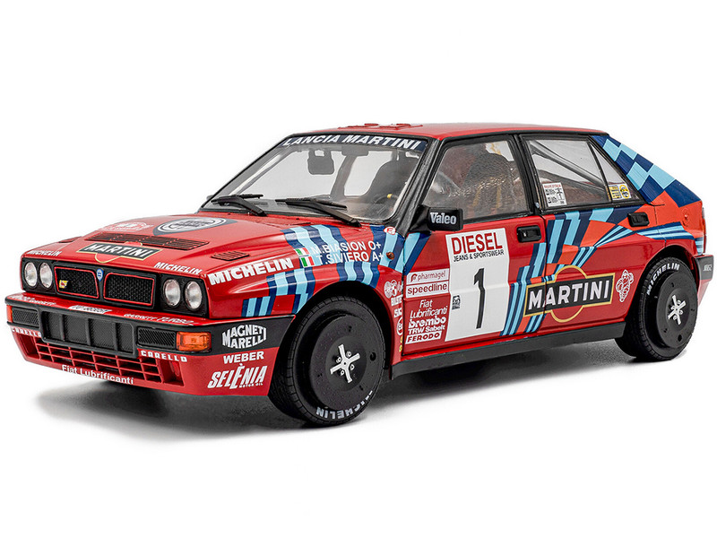 Lancia Delta HF Integrale #1 Miki Biasion Tiziano Siviero Winner Rally Sanremo 1989 Competition Series 1/18 Diecast Model Car Solido S1807808