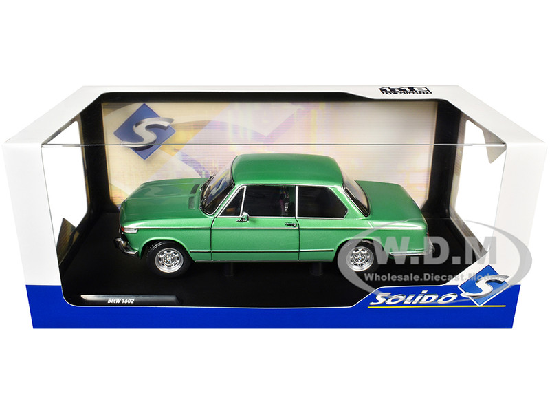 1971 BMW 1602 Taiga Green Metallic 1/18 Diecast Model Car by Solido