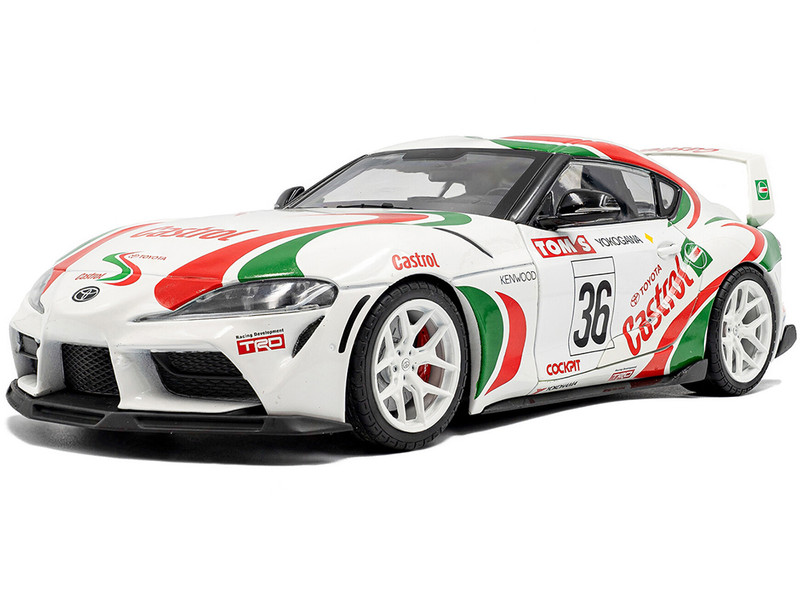 2024 Toyota GR Supra #36 Toyota Racing Tribute White with Green and Red Graphics 1/18 Diecast Model Car Solido S1809007
