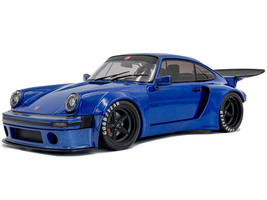 2024 Porsche 911 KS R by Khyzyl Saleem Dark Blue Metallic 1/18 Diecast Model Car Solido S1810503