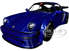 2024 Porsche 911 KS R by Khyzyl Saleem Dark Blue Metallic 1/18 Diecast Model Car Solido S1810503