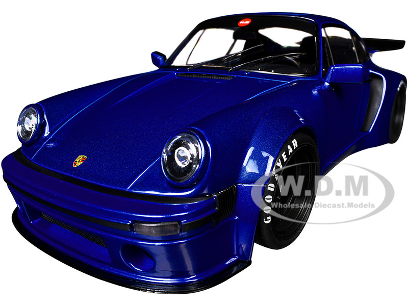2024 Porsche 911 KS R by Khyzyl Saleem Dark Blue Metallic 1/18 Diecast Model Car Solido S1810503