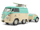 2024 Volkswagen Cool Combi Van with Trailer Long Beach Surfing Club Mint Green and Cream with Roof Rack and Surfboard 1/18 Diecast Model Car Solido S1810905 2024 Volkswagen Cool Combi Van with Trailer Long Beach Surfing Club Mint Green and Cream with Roof Rack and Surfboard 1/18 Diecast Model Car Solido S1810905