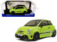 2023 Fiat F595 Abarth Verde Adrenalina Green with Black Top and Stripes 1/18 Diecast Model Car Solido S1811307 2023 Fiat F595 Abarth Verde Adrenalina Green with Black Top and Stripes 1/18 Diecast Model Car Solido S1811307
