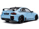 2024 BMW M2 Performance Parts Zandvoort Blue with Carbon Top and Black Stripes 1/18 Diecast Model Car Solido S1812901