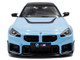 2024 BMW M2 Performance Parts Zandvoort Blue with Carbon Top and Black Stripes 1/18 Diecast Model Car Solido S1812901