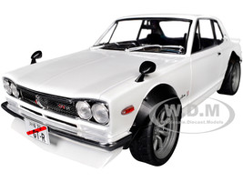 1970 Nissan Skyline C10 Hakosuka RHD Right Hand Drive White 1/18 Diecast Model Car Solido S1813001