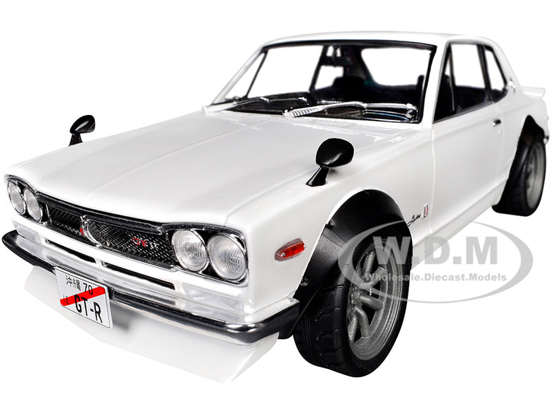 1970 Nissan Skyline C10 Hakosuka RHD Right Hand Drive White 1/18 Diecast Model Car Solido S1813001