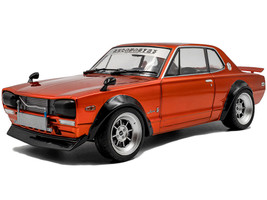 1970 Nissan Skyline C10 Hakosuka RHD Right Hand Drive Orange Metallic 1/18 Diecast Model Car Solido S1813003