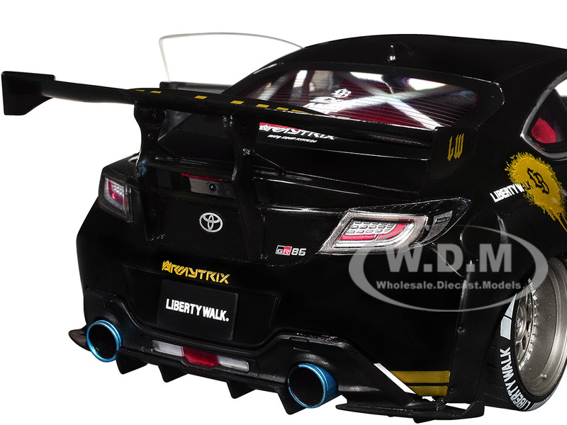 2024 TOYOTA GR86 LBWK BODY KIT RHD #24 BLACK 1/18 DIECAST BY