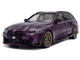 2024 BMW M3 Competition M xDrive Touring Twilight Purple Pearl Metallic with Black Top 1/18 Diecast Model Car Solido S1813701 2024 BMW M3 Competition M xDrive Touring Twilight Purple Pearl Metallic with Black Top 1/18 Diecast Model Car Solido S1813701