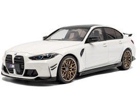 2024 BMW M3 Competition Alpine White with Carbon Top 1/18 Diecast Model Car Solido S1814301