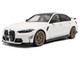 2024 BMW M3 Competition Alpine White with Carbon Top 1/18 Diecast Model Car Solido S1814301