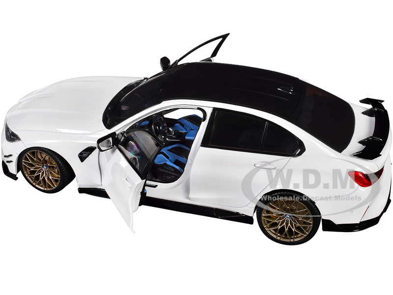 2024 BMW M3 Competition Alpine White with Carbon Top 1/18 Diecast