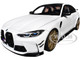 2024 BMW M3 Competition Alpine White with Carbon Top 1/18 Diecast Model Car Solido S1814301 2024 BMW M3 Competition Alpine White with Carbon Top 1/18 Diecast Model Car Solido S1814301