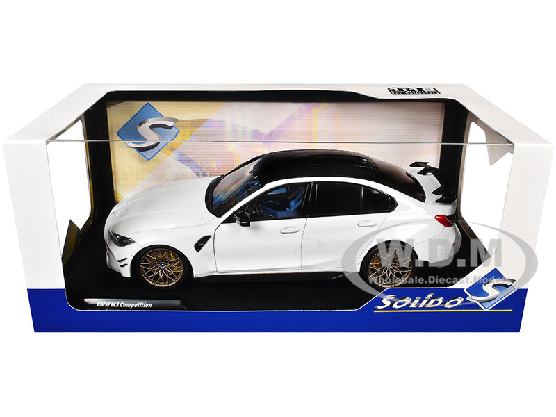 2024 BMW M3 Competition Alpine White with Carbon Top 1/18 Diecast