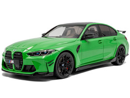 2024 BMW M3 Competition Signal Green with Carbon Top 1/18 Diecast Model Car Solido S1814302
