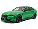 2024 BMW M3 Competition Signal Green with Carbon Top 1/18 Diecast Model Car Solido S1814302