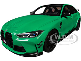 2024 BMW M3 Competition Signal Green with Carbon Top 1/18 Diecast Model Car Solido S1814302