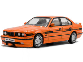 1994 BMW E34 Alpina B10 BiTurbo Orange Metallic with Black Stripes 1/43 Diecast Model Car Solido S4310407