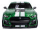 2020 Ford Mustang Shelby GT500 Fast Track Eruption Green Metallic with White Stripes 1/43 Diecast Model Car Solido S4311511