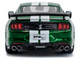 2020 Ford Mustang Shelby GT500 Fast Track Eruption Green Metallic with White Stripes 1/43 Diecast Model Car Solido S4311511
