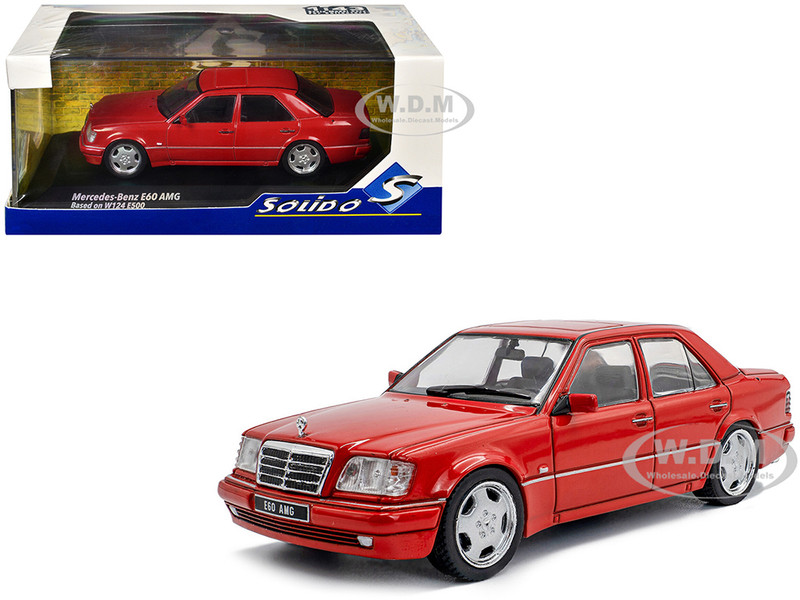 1994 Mercedes Benz W124 E60 AMG Signal Red 1/43 Diecast Model Car Solido S4313204