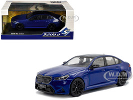 2024 BMW M5 Sedan Marina Bay Blue Metallic with Black Top 1/43 Diecast Model Car Solido S4317551