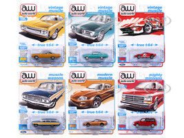 Auto World Premium 2025 Release 3 Set A of 6 pieces 1/64 Diecast Model Cars Auto World 64522A