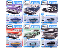 Auto World Premium 2025 Release 3 Set B of 6 pieces 1/64 Diecast Model Cars Auto World 64522B