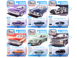 Auto World Premium 2025 Release 3 Set B of 6 pieces 1/64 Diecast Model Cars Auto World 64522B