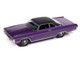 1971 Plymouth Fury III In Violet Metallic with Black Top Vintage Muscle Series 1/64 Diecast Model Car Auto World 64522-AWSP204B