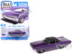 1971 Plymouth Fury III In Violet Metallic with Black Top Vintage Muscle Series 1/64 Diecast Model Car Auto World 64522-AWSP204B