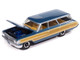 1964 Ford Country Squire Guardsman Blue Metallic with Woodgrain Sides Muscle Wagons Series 1/64 Diecast Model Car Auto World 64522-AWSP205A 1964 Ford Country Squire Guardsman Blue Metallic with Woodgrain Sides Muscle Wagons Series 1/64 Diecast Model Car Auto World 64522-AWSP205A