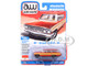 1964 Ford Country Squire Poppy Red with Woodgrain Sides Muscle Wagons Series 1/64 Diecast Model Car Auto World 64522-AWSP205B