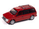 1989 Dodge Caravan Turbo Van Flash Red Mighty Minivans Series 1/64 Diecast Model Car Auto World 64522-AWSP206A
