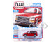 1989 Dodge Caravan Turbo Van Flash Red Mighty Minivans Series 1/64 Diecast Model Car Auto World 64522-AWSP206A