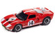 1965 Ford GT40 #14 Red with White Stripes Vintage Muscle Series 1/64 Diecast Model Car Auto World 64522-AWSP208A