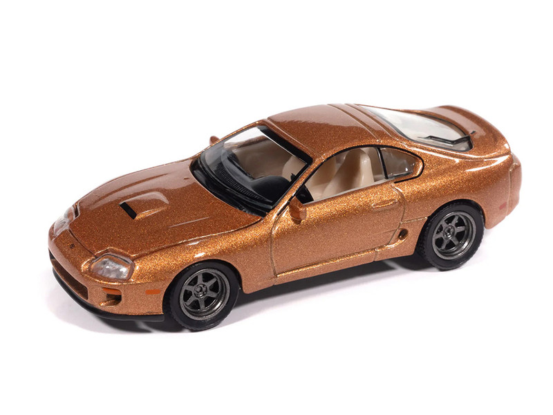 1998 Toyota Supra Sedona Sunset Bronze Metallic Modern Muscle Series 1/64 Diecast Model Car Auto World 64522-AWSP209A