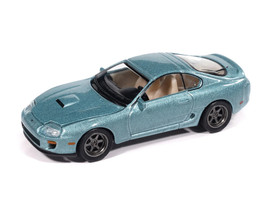 1998 Toyota Supra Caribbean Green Metallic Modern Muscle Series 1/64 Diecast Model Car Auto World 64522-AWSP209B