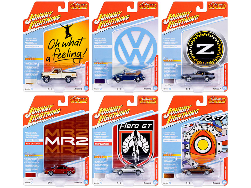 Classic Gold Collection 2026 Release 1 Set A of 6 Cars 1/64 Diecast Model Cars Johnny Lightning JLCG034A
