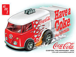 Skill 2 Model Kit Volkswagen Van Show Rod Coca Cola 1/25 Scale Model AMT AMT1518