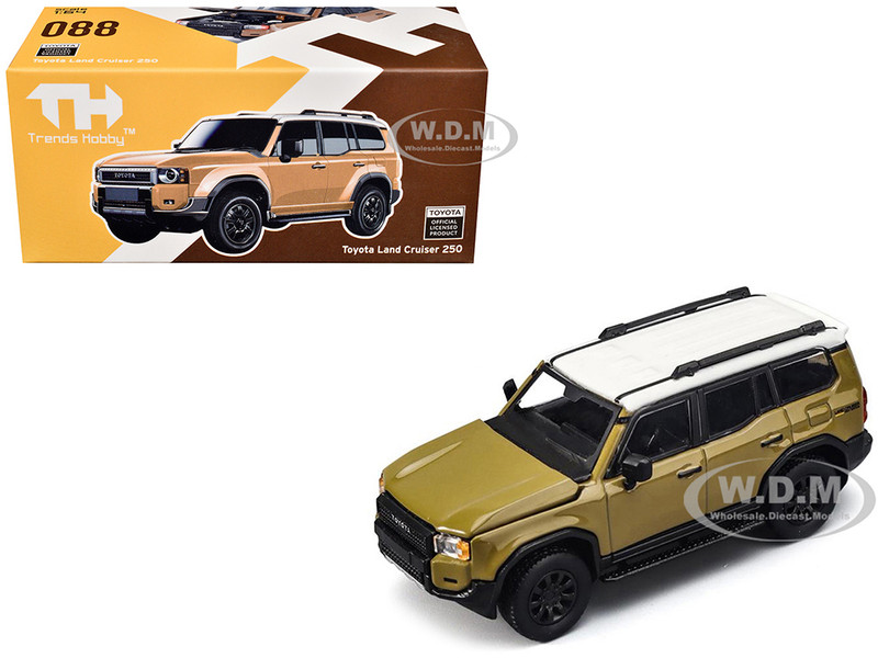 Toyota Land Cruiser 250 Sand with White Top 1/64 Diecast Model Car Trends Hobby 241079(A)
