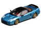 Honda NSX R NA2 RHD Right Hand Drive Ice Blue Metallic with Black Top and Red Interior Intern 64 Series 1/64 Diecast Model Car MotorHelix M65503