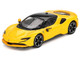 Ferrari SF90 Giallo Modena Yellow with Black Top 1/64 Diecast Model Car BBR BBRFER64031
