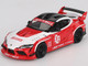 Toyota GR Supra LB Works Red with White Stripes and Black Top Limited Edition 1/64 Diecast Model Car Mini GT MGT01103