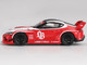 Toyota GR Supra LB Works Red with White Stripes and Black Top Limited Edition 1/64 Diecast Model Car Mini GT MGT01103