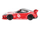 Toyota GR Supra LB Works Red with White Stripes and Black Top Limited Edition 1/64 Diecast Model Car Mini GT MGT01103